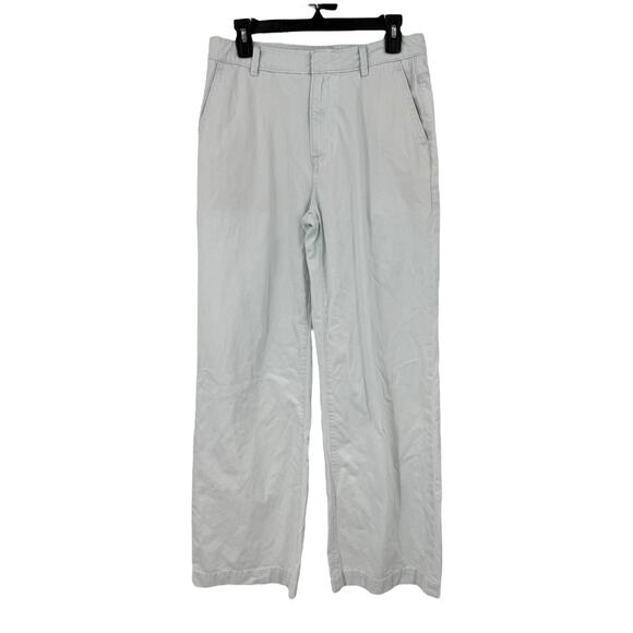 Vince pants Washed Cotton Wide-Leg Trouser light blue size 27 - Picture 1 of 5